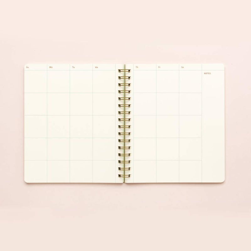 IPPINKA Minimalist Planner, Undated Monthly and Weekly Pages, Letterpressed Kraft Cover - Image 2